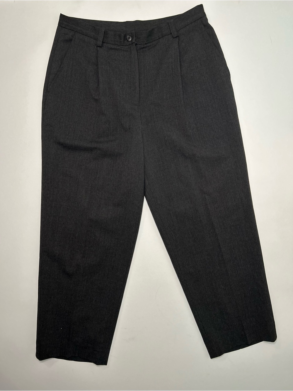 Ralph Lauren Women’s Vintage Dark Grey Wool Blend high-rise Trousers 1990s